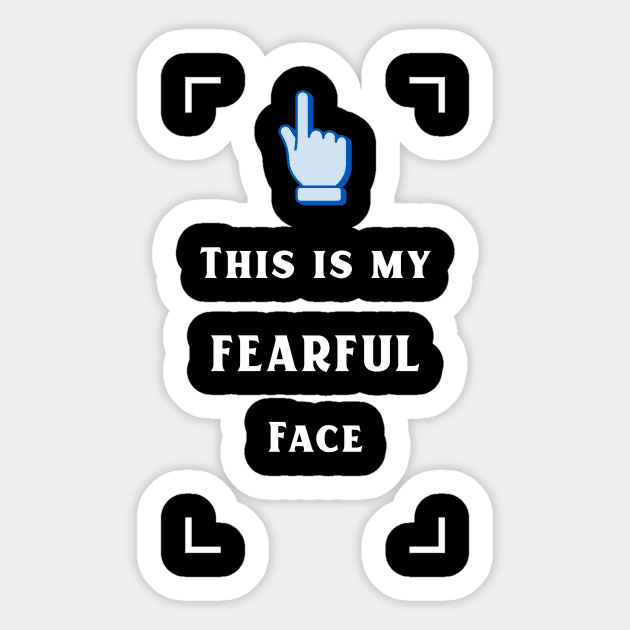 My fearful face Sticker by JiggyChimp